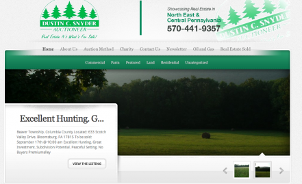 New Website design for Auctioneer