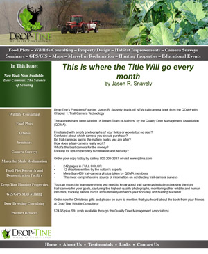 Drop-Tine Wildlife - Email Newsletter template